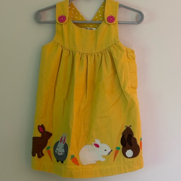 Baby Boden yellow bunny dress 12-18 months NWOT - Picture 4 of 8